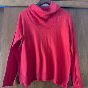 JCPenney Vibrant Red Cowl Neck Sweater